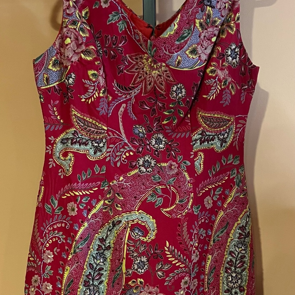 Red A-line Sleeveless Mini Dress V-neck